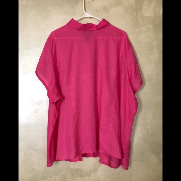 Avenue 30/32  Button Up Shirt Top🌷100%  Linen Summer Classic - Picture 4 of 9